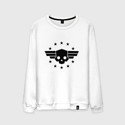 Свитшот хлопковый мужской Helldivers 2: Stars Logo, цвет: белый