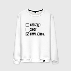 Мужской свитшот Свободен занят: гимнастика