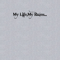 Свитшот хлопковый мужской My life my rules, цвет: меланж — фото 2