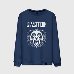 Свитшот хлопковый мужской Led Zeppelin rock panda, цвет: тёмно-синий