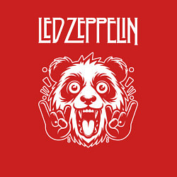 Свитшот хлопковый мужской Led Zeppelin rock panda, цвет: красный — фото 2