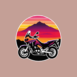 Свитшот хлопковый мужской Africa twin, цвет: пыльно-розовый — фото 2