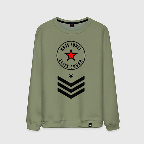 Мужской свитшот Сила басов - элитный отряд / Авокадо – фото 1