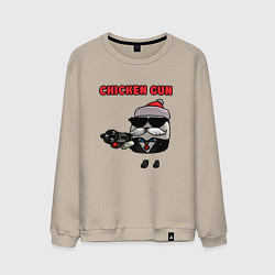 Мужской свитшот Chicken gun santa