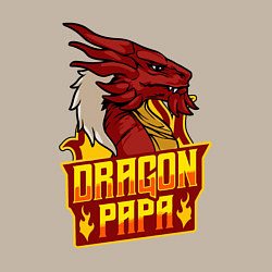 Свитшот хлопковый мужской Dragon papa, цвет: миндальный — фото 2