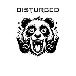 Свитшот хлопковый мужской Disturbed - rock panda, цвет: белый — фото 2