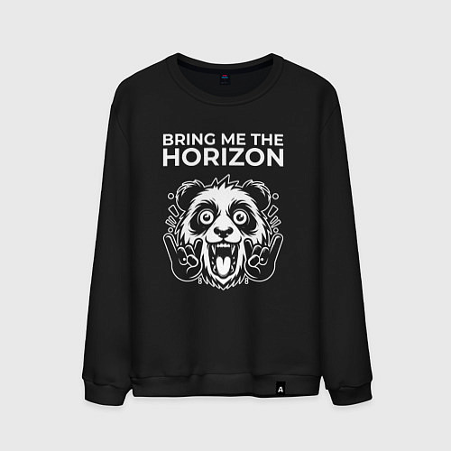 Мужской свитшот Bring Me the Horizon rock panda / Черный – фото 1