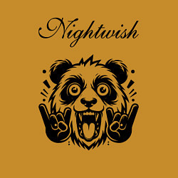 Свитшот хлопковый мужской Nightwish - rock panda, цвет: горчичный — фото 2