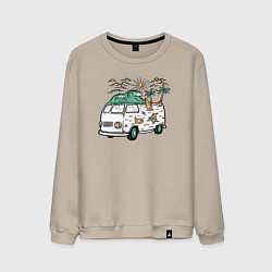 Свитшот хлопковый мужской Summer trip VW, цвет: миндальный