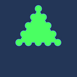 Свитшот хлопковый мужской Треугольник с окружностями, цвет: тёмно-синий — фото 2