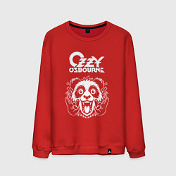 Свитшот хлопковый мужской Ozzy Osbourne rock panda, цвет: красный