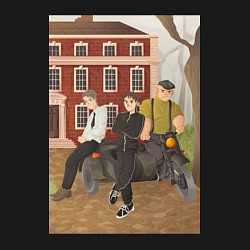 Свитшот хлопковый мужской Красные кирпичи, цвет: черный — фото 2