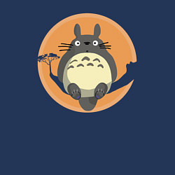 Свитшот хлопковый мужской Totoro on the tree, цвет: тёмно-синий — фото 2