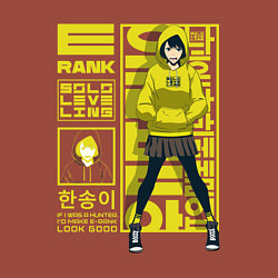 Свитшот хлопковый мужской Solo leveling Han Song-Yi, цвет: кирпичный — фото 2