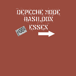 Свитшот хлопковый мужской Depeche Mode - basildon essex, цвет: кирпичный — фото 2