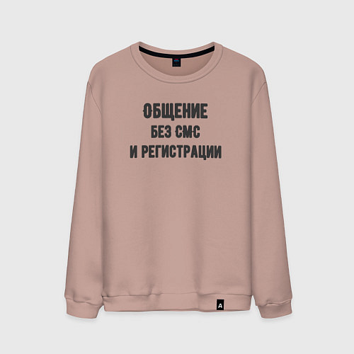 Мужской свитшот Просто общение / Пыльно-розовый – фото 1