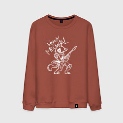 Мужской свитшот Кот хеви метал