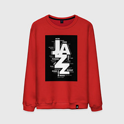 Свитшот хлопковый мужской Джазовые стили, цвет: красный