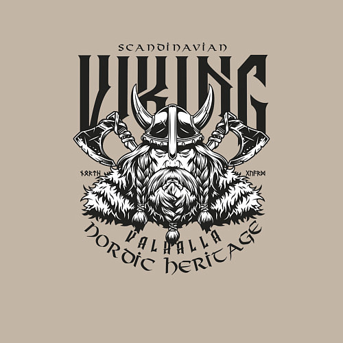 Мужской свитшот Скандинавский викинг / Миндальный – фото 3