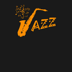 Свитшот хлопковый мужской Jazz sax, цвет: черный — фото 2
