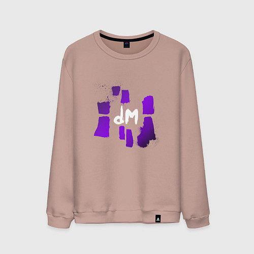 Мужской свитшот Depeche Mode - devotional world tour / Пыльно-розовый – фото 1