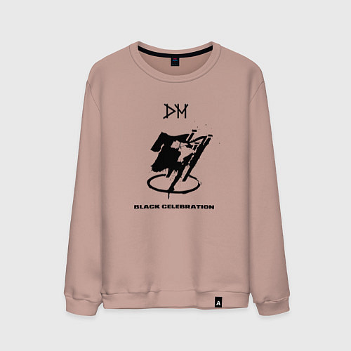 Мужской свитшот Depeche Mode - black celebration box / Пыльно-розовый – фото 1