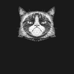 Свитшот хлопковый мужской Мем Grumpy cat, цвет: черный — фото 2