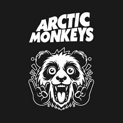 Свитшот хлопковый мужской Arctic Monkeys rock panda, цвет: черный — фото 2