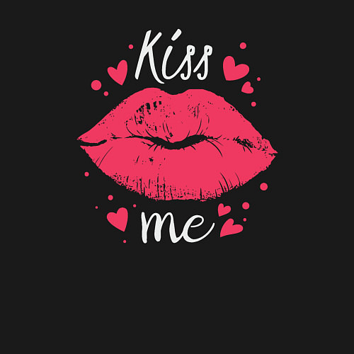 Мужской свитшот Kiss me / Черный – фото 3