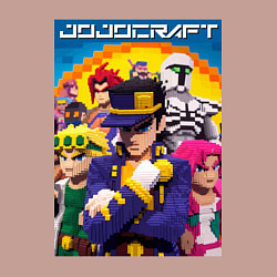 Свитшот хлопковый мужской Minecraft and Jojo collaboration - ai art, цвет: пыльно-розовый — фото 2