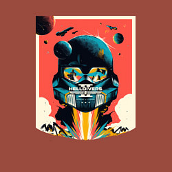 Свитшот хлопковый мужской Helldivers 2: Art, цвет: кирпичный — фото 2