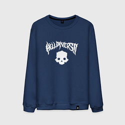 Свитшот хлопковый мужской Helldivers: Skull, цвет: тёмно-синий
