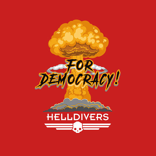 Мужской свитшот Helldivers: For Democracy / Красный – фото 3