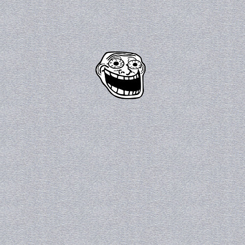 Мужской свитшот Trollface crazy / Меланж – фото 3