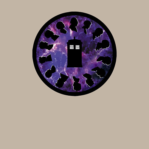 Мужской свитшот Тардис в космосе / Миндальный – фото 3