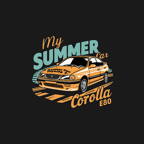 Мужской свитшот My Summer Car Toyota Corolla / Черный – фото 3