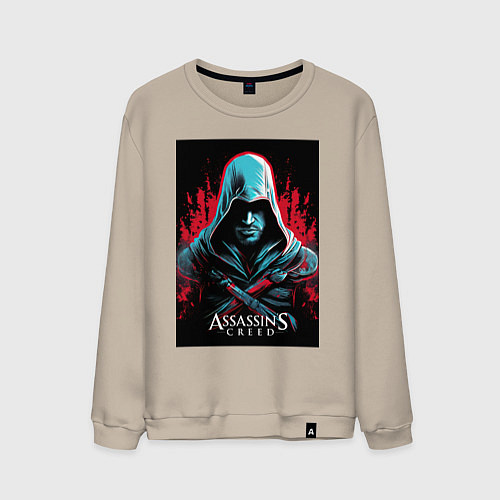 Мужской свитшот Assassins creed классика / Миндальный – фото 1