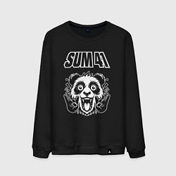 Свитшот хлопковый мужской Sum41 rock panda, цвет: черный