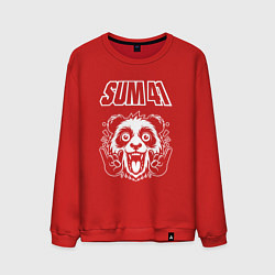 Свитшот хлопковый мужской Sum41 rock panda, цвет: красный