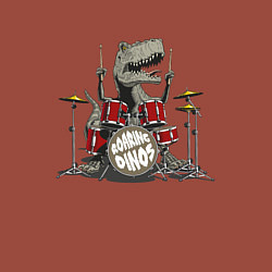 Свитшот хлопковый мужской Ревущие динозавры, цвет: кирпичный — фото 2