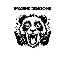 Свитшот хлопковый мужской Imagine Dragons - rock panda, цвет: белый — фото 2