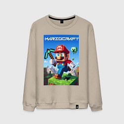 Мужской свитшот Minecraft and Mario - ai art collaboration