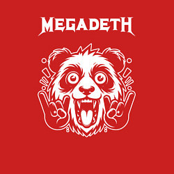 Свитшот хлопковый мужской Megadeth rock panda, цвет: красный — фото 2