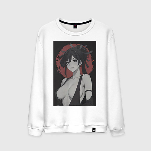 Мужской свитшот Адский рай - секси Юдзуриха / Белый – фото 1
