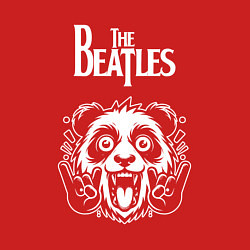 Свитшот хлопковый мужской The Beatles rock panda, цвет: красный — фото 2