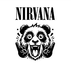 Свитшот хлопковый мужской Nirvana - rock panda, цвет: белый — фото 2