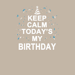 Свитшот хлопковый мужской Сегодня мой день рождения, цвет: миндальный — фото 2