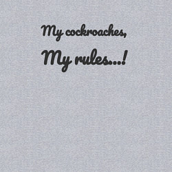 Свитшот хлопковый мужской My cockroaches my rules, цвет: меланж — фото 2