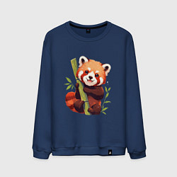 Свитшот хлопковый мужской The Red Panda, цвет: тёмно-синий