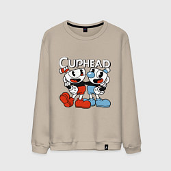 Мужской свитшот Cuphead and Mugman